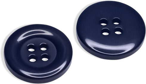Pack of 12 Navy Sewing Buttons 0.75 inch Crafts Buttons 4 Hole Round Buttons 30L Uniform Buttons Plastic Navy Buttons Crafts Buttons Design Button...