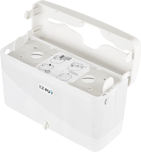 EZbrnd Countertop SLIMFOLD Hand Towel Dispenser for Kitchen/Bathroom/Office/RV/Airbnb, Guest Towel Holder, White...