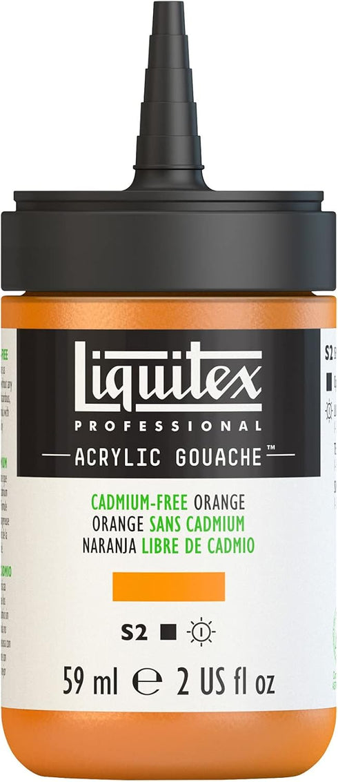 Liquitex Professional Acrylic Gouache, 2-oz (59ml) Bottle, Cadmium-Free Orange...