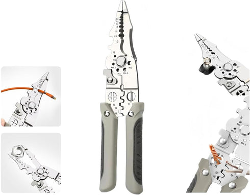 2024 New Multifunctional Wire Stripper Crimper Cable Cutter Pliers, Professional Electrical Wire Stripping Tool, Multipurpose Wire Stripper for El...