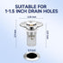 2 Pack Bathroom Sink Stopper, 2 in 1 Pop Up Bathroom Sink Drain Strainer with Hair Catcher Basket, Universal Wash Basin Drain Stopper for 1~1.5 In...
