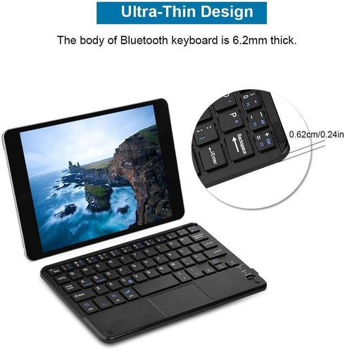 Cuifati Ultra-Slim Mini Wireless Touchpad Keyboard, All-in-One Wireless Keyboard with Built-in Multi-Touch Trackpad for Smart TV HTPC PC Tablet Go...