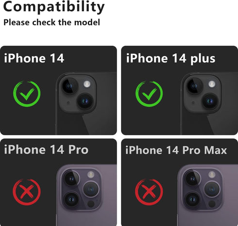 Korecase Camera Lens Protector for iPhone 14 /iPhone 14 Plus Metal Tempered Glass Camera Cover Film, Rear Lens Case Friendly for iPhone 14 /iPhone...