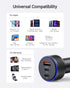 USB-C Car Charger, 3-Port 90W Fast Car Charger, Dual USB-C & USB-A Car Power Adapter, PD3.0 & QC3.0 Fast Charging for iPhone 15/14/13 Pro Max, iPa...