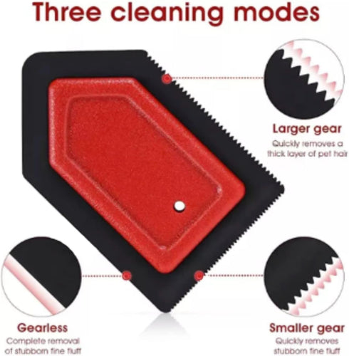 Pet Hair Remover Tool, Easily Clean Fur from Carpets Furniture Vehicles Clothes, Lint Remover, Wallpaper Smoother, Multi-use Animal Brush for Dogs...