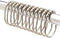 2LB Depot Wide Shower Curtain Rings/Hooks Set, Decorative Brushed Satin Nickel Finish, Easy Glide Rollers,100% Rustproof Stainless Steel, Set of 1...
