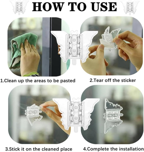 5 PCS Sliding Door Lock Durable Sliding Door Child Lock Child Safety Sliding Glass Door Lock No Drill Toddler Childproof Slider Door Window Stop f...