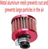 ESUPPORT Universal 12mm Mini Red Cone Cold Air Intake Filter Turbo Vent Breather Car...