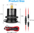 12V USB Outlet, 2pcs Quick Charge 3.0 Dual USB Car Charger, Cigarette Lighter Socket with Voltmeter, Waterproof Car Charger Adapter Fast Charge, C...