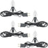 Set of 4 Accessory Cord with C7 Lights, Single Light with 4 Light Bulb, 6FT C7 Socket Clip Lights with On/Off Switch Plugs Perfect for Craft Villa...