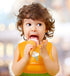 2-Pack Waterproof Silicone Baby Bib Lightweight Comfortable Easy-Wipe Clean (Orange/Yellow, Small)...