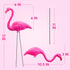 JOYIN Set of 6 Small Pink Flamingo Yard Ornament Stakes, Mini Lawn Plastic Flamingo Statue with Metal Legs for Sidewalks, Outdoor Garden, Luau Par...