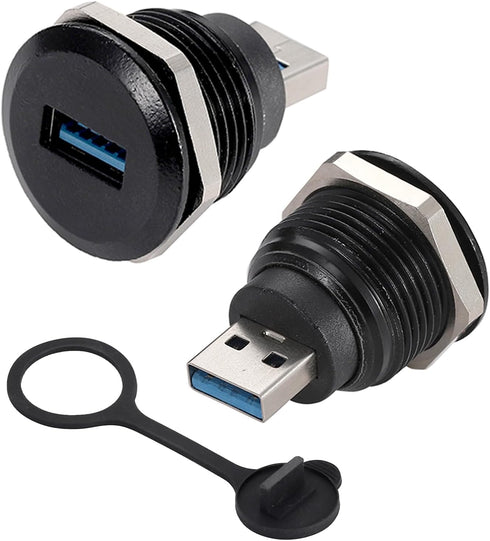 PENGLIN 2PCS USB 3.0 Connector, USB Male to Female Conversion Connector, USB3.0 Panel Mount Extension Adapter for Data Transfer/Charging...
