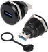 PENGLIN 2PCS USB 3.0 Connector, USB Male to Female Conversion Connector, USB3.0 Panel Mount Extension Adapter for Data Transfer/Charging...