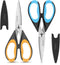 Kitchen Scissors, iBayam 2-Pack Kitchen Shears, 9 Inch Heavy Duty Dishwasher Safe Food Scissors, Multipurpose Stainless Steel Sharp Cooking Scisso...