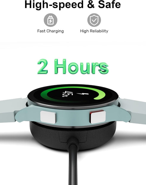 Bicmice Charger Compatible with Samsung Galaxy Watch 6/6 Classic/5/5 Pro/4/4 Classic/3/Active 2/Active Wireless Charging Cable USB Cord Dock for G...