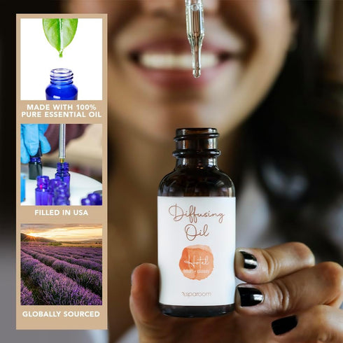 SpaRoom Aromatherapy Diffusing Fragrance Essential Oils Crafted Blends for Diffusers, Candles and Air Fresheners, 30 mL, Fresh and Classy Hotel Sc...