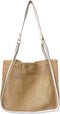 Women Faux Straw Bag Weave Tote Bag Summer Beach Bag Shoulder Bag Top Handle Bag Handbag 2 Pcs Set...