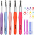 Weabetfu Large Size 6.5mm(K)/7.0mm/8.0mm(L)/9.0mm(M)/10.0mm(N/P) Crochet Hooks,Extra Long Crochet Hook for Arthritic Hands,Ergonomic Grip Soft Han...