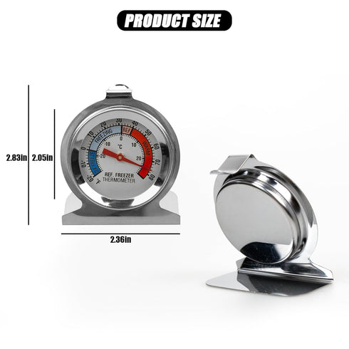 4-Pack Classic Series Large Dial Refrigerator Freezer Thermometer - Temperature Gauge for Fridge, Freezer, Cooler.......