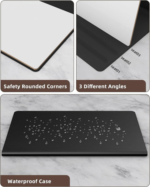Small Dry Erase Board with Stand for Desk, Portable Reusable Desktop Notepad, 9.5 * 6.6in Memo White Board,Office Home Supplies Desk Accessories M...