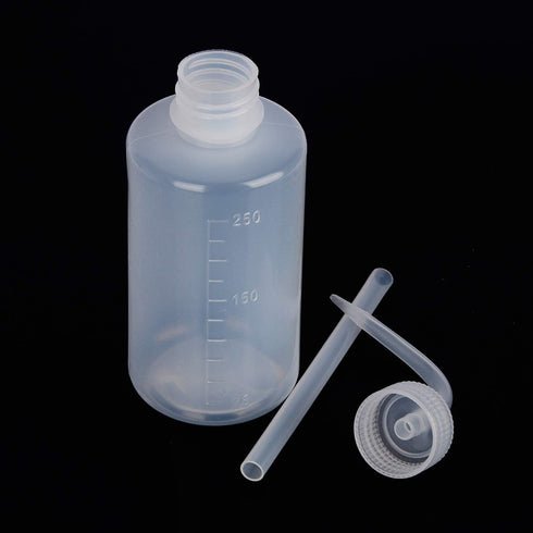 Chemical Wash Bottle, 3-Pack Plastic Safety Lab Squeeze Wash Bottle, LDPE with Narrow Mouth, 250 ml + 500 ml + 1000 ml (8 oz)/3 Bottles...