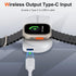 Facbiny Portable Wireless Watch Charger, 1200mAh Keychain Wireless Power Bank with Type A-C Cable, Travel for Apple Watch Series 9/8/7/6/5/4/3/2/S...