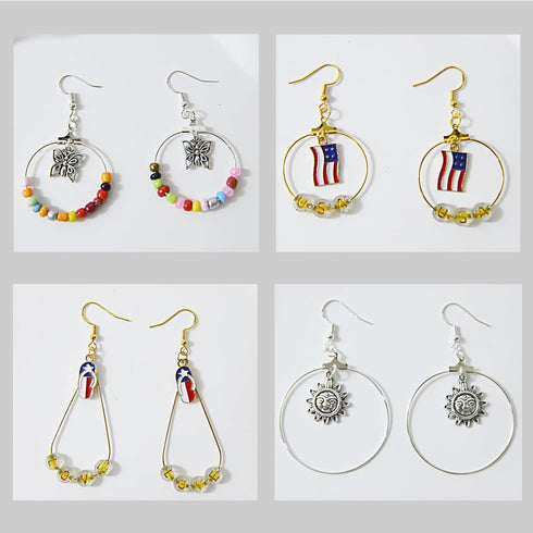 XKCWXY 483Pcs Earring Making Kit with Beading Hoop Earring Finding Component Accessories,Earring Hooks,Jump Rings,Earring Backs for Jewelry Making...