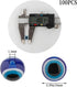 Savita 100pcs Blue Evil Eye Beads Eyeball Beads Handmade Resin Beads Charms for DIY Bracelets Necklace Jewelry Making (10mm/0.4 inch)...