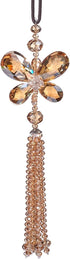 Crystal Butterfly Car Rear View Mirror Accessories Lucky Car Hanging Ornament (Champagne)...