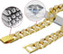 Dog Chain Collars, Diamond Necklace Metal Choke Cuban Link Dog Collar, 13mm Wide Pet Jewelry for Puppy Small Medium Large Dogs Cats Gold (14inch)...