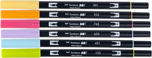 Tombow Dual Brush Pen Set, Yay Sorbet 6...