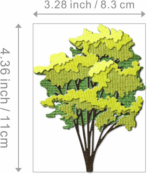 Shadow Trees Plant Metal Cutting Dies for Card Making, Paper Embossing Die Cuts Kit Templates, Storage Pockets Supplies, Photo Frame Album DIY Scr...