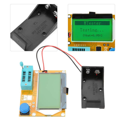 ESR Capacitor Meter, Walfront LCD Graphical Checker Transistor Resistor Inductor Capacitor ESR Meter Multifunction Tester...