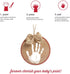 Pearhead Christmas Baby Handprint Wooden Ornament, Baby's First Christmas, Holiday Keepsake, Rustic Hanging Ornament with Burlap Bow, Includes Non...