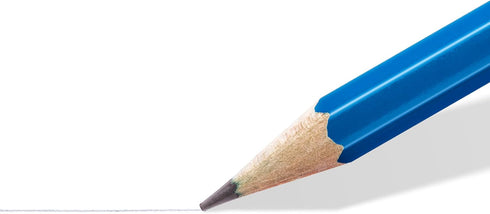 Staedtler Mars Lumograph 6H Graphite Art Drawing Pencil, Medium Hard, Break-Resistant Bonded Lead, 12 Pack, 100-6H, blue (100-6H VE)...