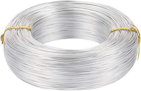 Pandahall 984 Feet Silver Aluminum Craft Wire 20 Gauge Flexible Metal Wire for Jewelry Making...