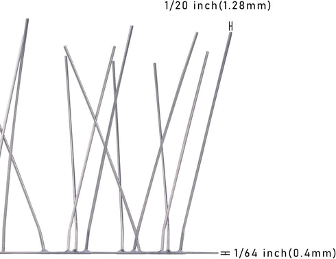 Hausse Stainless Steel Bird Spikes 4 Pack, Squirrel Small Birds Pigeons Crows and Woodpeckers Deterrent Devices Bird Repellent Spikes, Assemble Ea...