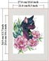 CROSSDECOR Stamped Cross Stitch Kits for Beginners- Full Set of Chocolate Cat in Flower Embroidery for Adults,11 CT 3 Strands DIY Patterns Counted...