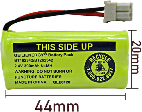 GEILIENERGY 2.4V 300mAh NIMH BT183342 BT283342 BT162342 BT262342 BT166342 BT266342 Battery Compatible with CS6719 CS6419 CS6649 DS6151 at&T CL4940...