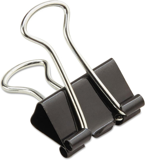 Universal 10200VP3 Small Binder Clips, 3/8-Inch Capacity, 3/4-Inch Wide, Black, 36/Pack...