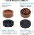4 Sets Round Furniture Bed Risers (Brown) Adjustable Bed Lifts Risers 1 inch for Bed Frame, Chair Risers, Sofa, Home Heavy Duty Table Couch Legs F...