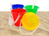 The Dreidel Company Beach Day Playsets, (Pack of 3) 5.25" Sand Bucket Play Set Box includes, Pail & Shovel Sand Toy for Boys and Girls Birthday Pa...