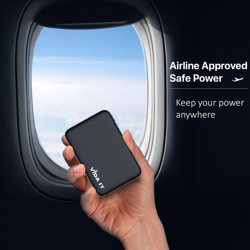 Vida IT 5000mAh Mini Power Bank Small Portable Charger for Heated Vest Jacket Battery Pack for iPhone Samsung Cell Phone with Dual USB Output, Lig...