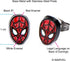 Officially Licensed Hypoallergenic Marvel Comics Girls Spider Man Base Metal Face Stud Earrings, Red, One Size...