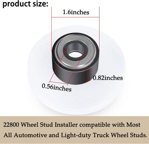 Wheel Stud Installer 22800 Wheel Stud Installer Tool Tire Stud Tool Wheel Studs Compatible with Automotive and Light-Duty Truck Wheel Studs(Replac...