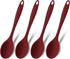 GEEKHOM Silicone Cooking Spoons, 4 Pieces 11" Heat Resistant Silicone Kitchen Utensils Set Large Serving Stirring Spoons for Non Stick Cooking, Mi...