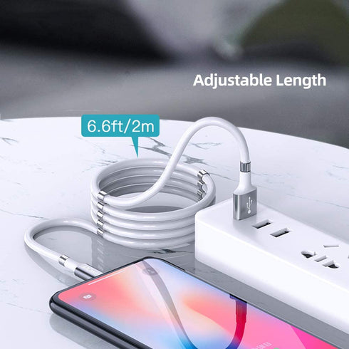 AICase Magnetic Charging Cable,(6.6 FT) Super Organized Charging Magnetic Absorption Nano Data Cable for Phone 14 13 12 11/XS/XS Max/XR/X/8/8 Plus...
