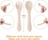 Baby Suction Plate, Silicone Toddler Plate for Kids Baby Weaning Plate Strong Suction Divided Dish with Fork Spoon...
