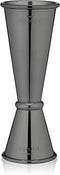 Viski Japanese Style Double Jigger for Cocktails, Bar Kit Essential, 1oz and 2oz with Interior Measurements, Stainless Steel with Gunmetal Finish,...